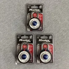 Master Lock 1588D EZ Read EZ Dial Magnification Blue Combination Lock - (3-PACK)