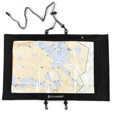 100% Waterproof Trail Map Case - Clear Window Dry Bag Holder with Lanyard - Mult