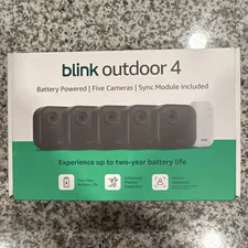 Blink Outdoor 4 Wireless Wi-Fi 1080p 5-Cam Kit w/ Sync Module, Alexa