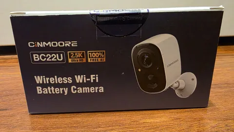 Cinmoore BC22U Wireless Wi-Fi Battery Camera 2.5K Ultra HD IP/Network White NEW