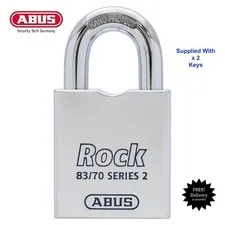 ABUS Padlock 8370 High Security  ROCK Padlocks-Site Safes-Keyed Alike