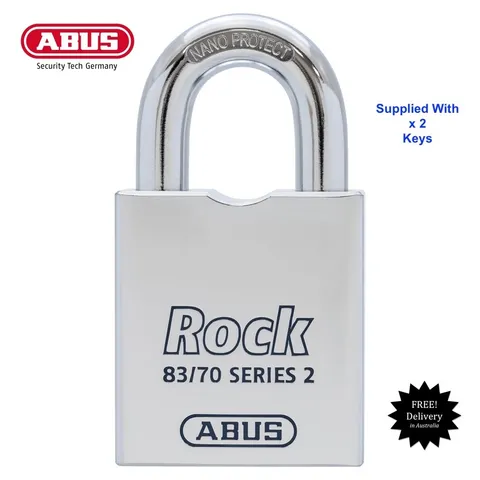 ABUS Padlock 8370 High Security  ROCK Padlocks-Site Safes-Keyed Alike