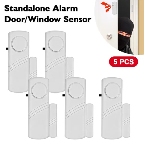 5PCS Wireless Home Window Door Burglar Security Alarm System Magnetic Sensor