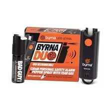Duo | Rechargeable Personal Safety Alarm + Pepper Spray | Compact Self Black