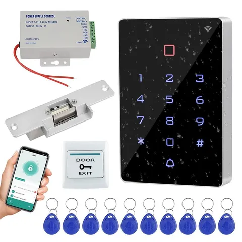 WiFi Tuya APP Access Control System Kit RFID Access Control Keypad, 12VDC Pow...