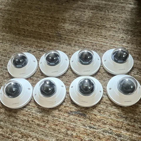 Wisenet QND-6011 Wired Indoor IP Network Dome Cameras Lot of 8 White