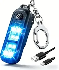 TECKNET Personal Safety Alarm 135dB with SOS Strobe Light for Women - Rechargeab