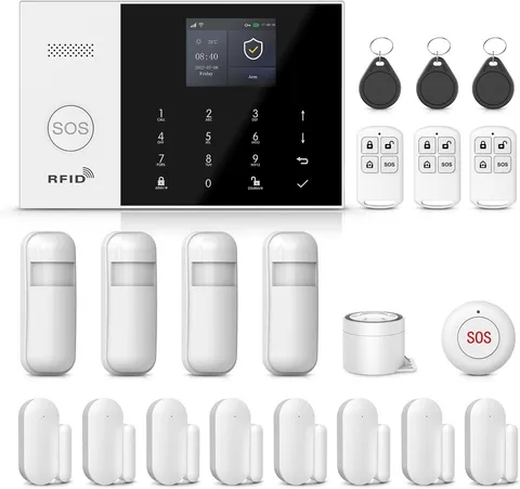 PGST Home Alarm System 21pc FullTouch Wireless 4G SMS App Alerts - NIB