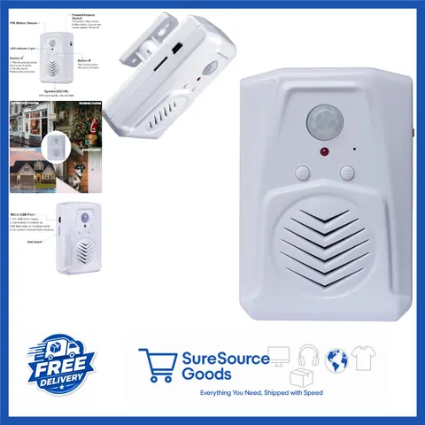 Battery Powered Motion Sensor Speaker with USB Cable for Custom Audio Playback