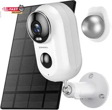 ZUMIMALL Solar Security Cameras Wireless Outdoor, 2K Outdoor Camera Wireless Sol