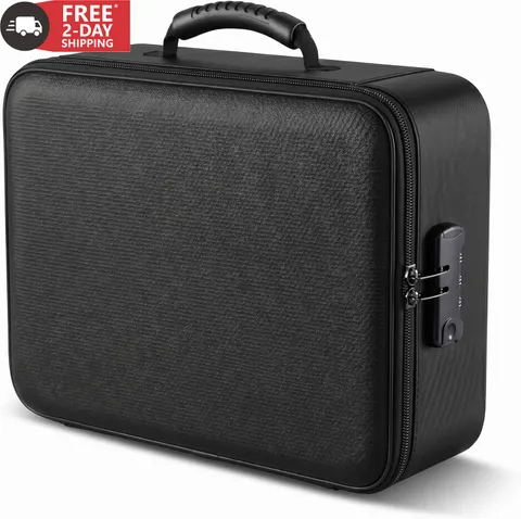 Fireproof Document Box (Soft-Shell) with Lock, 5200°F Fireproof & Water-Resistan