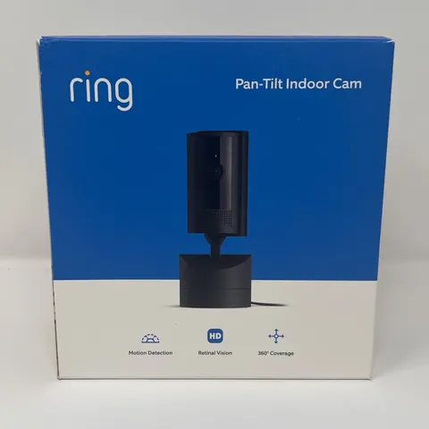 Ring Pan-Tilt Indoor Cam Black 1080p 360° Security Camera New