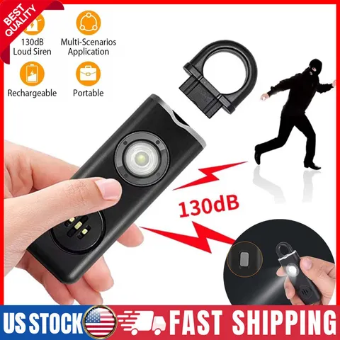 Personal Safety Alarm for Women 130dB Self-defense Siren with Emergency Light