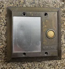 Crestron Bronze Audio Intercom Door Station Speaker Panel w/ Call Button