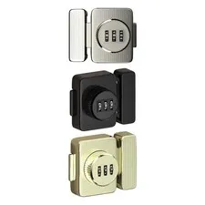 Password Rotary Hasp Lock Twist Knob Hasp Latch Easy to Install 3 Digit Keyless