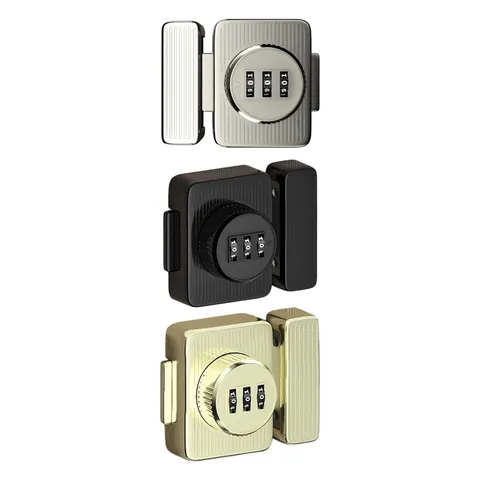 Password Rotary Hasp Lock Twist Knob Hasp Latch Easy to Install 3 Digit Keyless