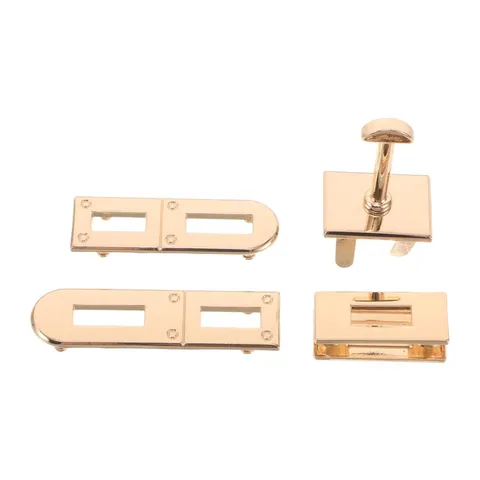1 Set Metal Turn Lock Clasp for Handbag, Purse Hardware Accessory