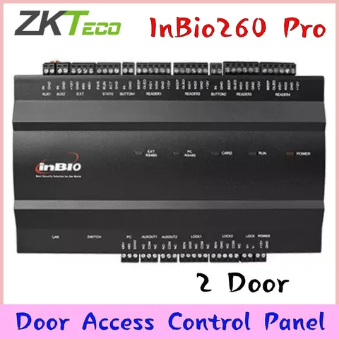 ZKTeco InBio260 Pro Tcp/Ip Door Access Control Panel 2 doors 6 Inputs 8 readers