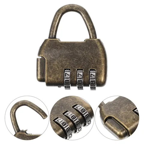 4Pcs Locks Code Retro Style Vintage Suitcase Cabinet Safety Jewelry Box