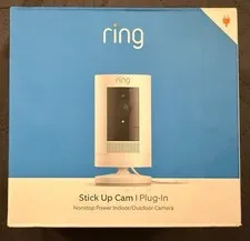 Ring Stick Up Cam Plug-In Indoor/Outdoor Wi-Fi Smart Security Video Camera NEW!