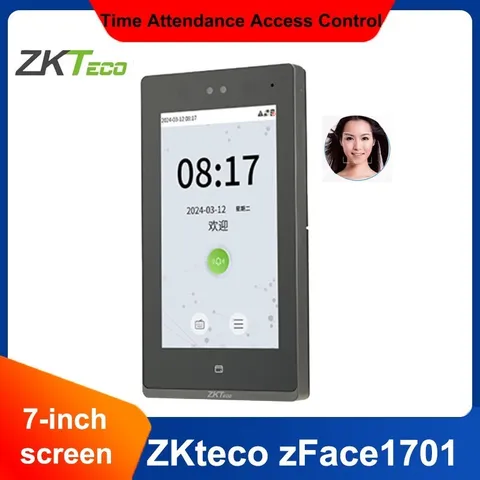 ZKTeco zFace1701 TCP/IP Face Facial Recognition Time Attendance Control System