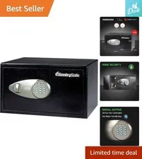 Durable Steel Safe with Anti-Theft Features and Digital Code Access, 0.98 Cu Ft