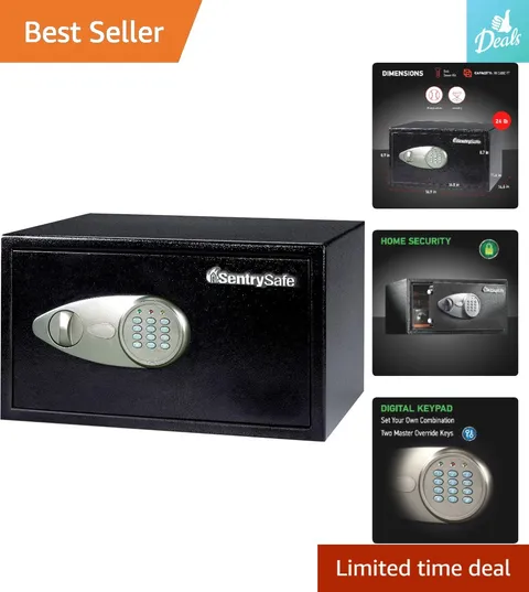 Durable Steel Safe with Anti-Theft Features and Digital Code Access, 0.98 Cu Ft