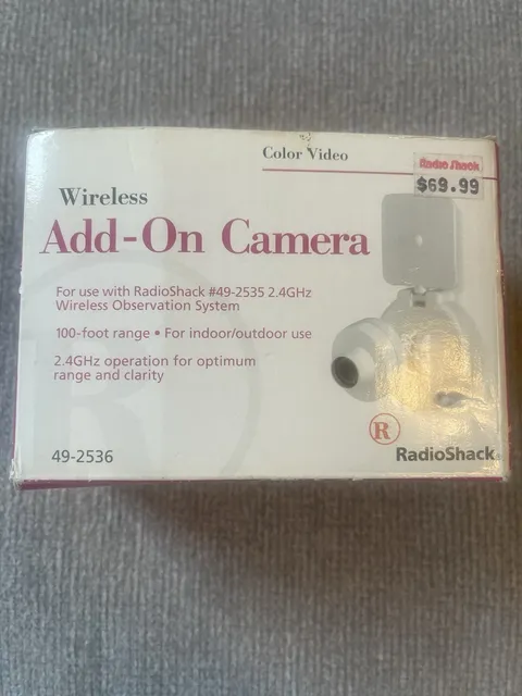 RadioShack 49-2536 Wireless 2.4GHz Color Surveillance Camera Mic 100 ft