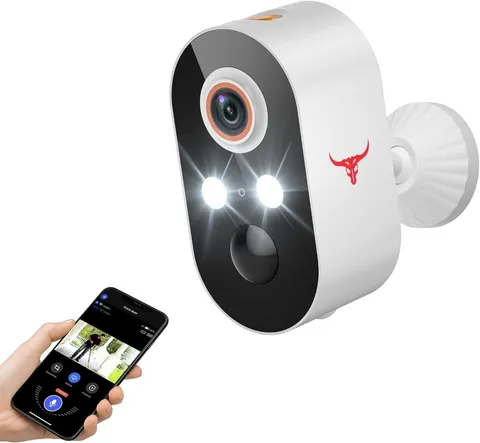 1080p Wireless Security Camera with AI Human Detection, Night Vision, 2-Way Talk