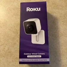 Roku SCW11RW Outdoor Camera SE Wired IP65 Weather-Resistant 1080p HD Night
