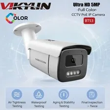 Vikylin 4K 8MP PoE IP Full Color Night Vision Camera Outdoor Metal Housing MIC