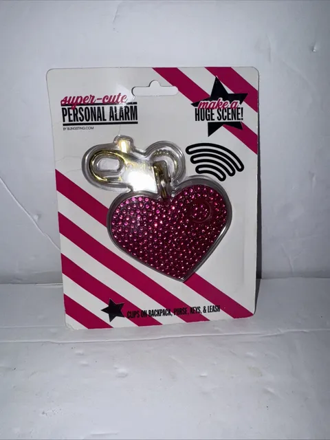 Personal Alarm Keychain Pink Heart By BlingSting New Sealed