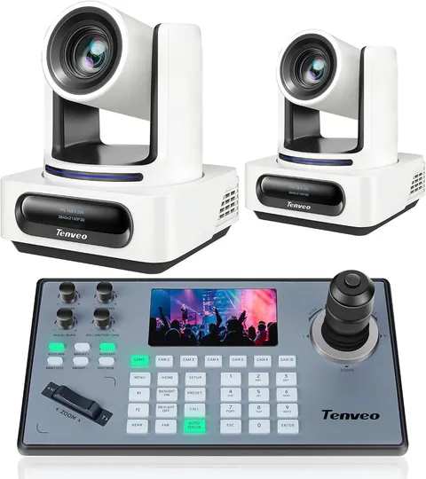 4K NDI PTZ Camera and Controller Bundle/Kits, 4K 20X AI Auto Tracking NDI Sdi/Hd
