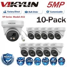 10Pack Vikylin 5MP Full Color+IR Dual Light IP POE Camera with Audio ONVIF Metal