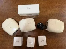 Arlo Pro 2 Add-on Camera VMC4030P Rechargeable Lot Of 3 And Charging Dock