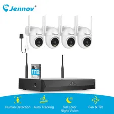 JENNOV 5MP PTZ WiFi Security Camera System 10CH NVR Outdoor Two‑Way Audio