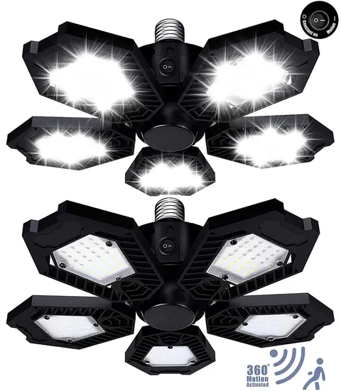 Led Garage Lights, Motion Sensor Garage Light 2 pack, UL Listed 150W 15000LM ...