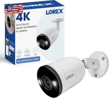 Lorex Outdoor 4K IP Add-On Metal Bullet Security Camera | NVR Add-On | Smart Mot