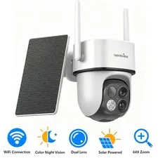 Wansview 2K Outdoor 360° Wireless Solar Security Camera Home Wifi Battery PTZ