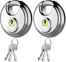 2P Keyed Padlock 3 Keys Steel Outdoor Gate Storage Locker Lock 3/8" | for Gate L