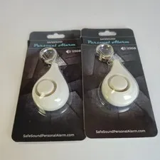 (2) SafeSound Loud Ear Piercing Siren Personal Alarm Eye Chains…125DB