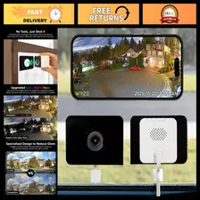Indoor HD WiFi Security Camera - Color Night Vision, AI Motion Detection, 24/7 R