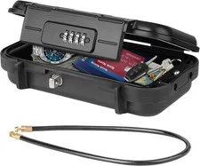 Portable Safe Box, Waterproof Anti-Theft Beach  Safe Box Combination Security Lo