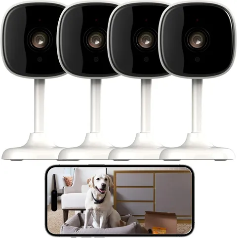4 Pack Indoor Wired , Baby Pet Monitor, Motion Detection, 2-Way Audio, Night ...