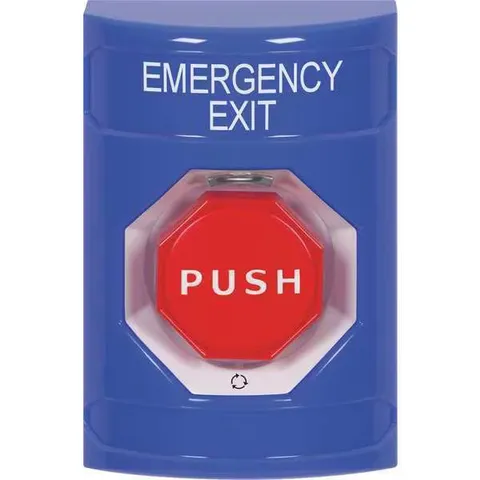 Safety Technology International Emergency Exit Push Button,Blue,SPDT SS2409EX-EN