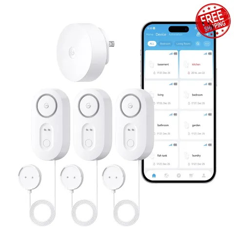 GoveeLife Smart Water Leak Detector 1s 3 Pack Gateway