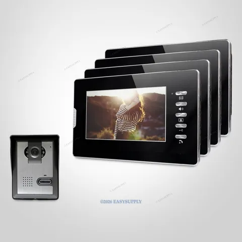 7" Video Door Intercom System with Intra-monitor Audio Intercom for House/ Flat