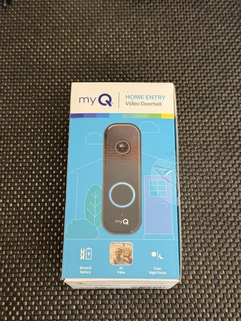 MyQ Video Doorbell 2K Camera Battery/Wired Color Night Vision