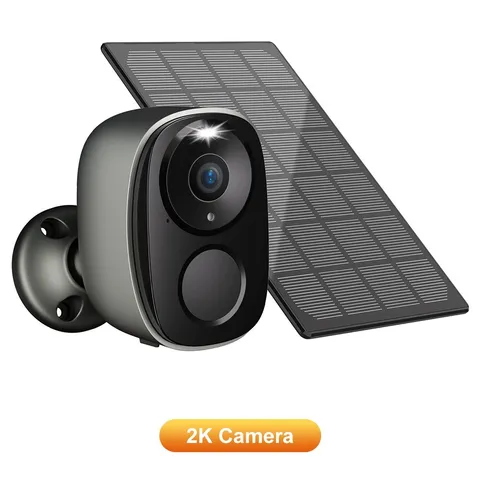 3MP Solar Home Security Camera Wireless Two-Way Audio WiFi Color IR Waterproof