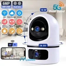 2K Audio Security IP Camera Dual Lens Indoor AI Human Detect Color Night Vision